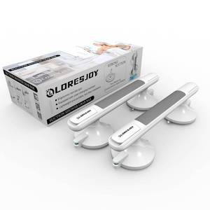 lot 21649 image: LORESJOY Bathroom Shower Handle, 2 Pack 12 inch Grab Bars for Bathroom Safety with Strong Hold Suction Cup, Bath Handle with Locking Prompt,Easy to Install, Disabled, Elderly Senior Assistance