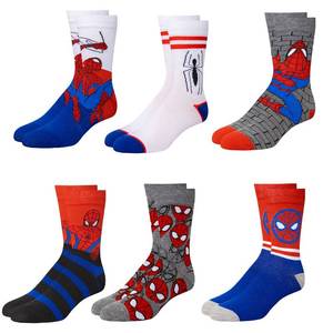 lot 21653 image: Marvel Spiderman Socks for Boys & Men, 6-Pack Socks for Men & Boys Socks, Mens Athletic Socks, Athletic Socks for Boys,