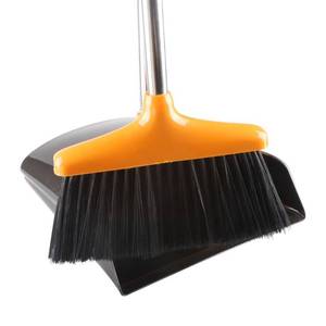 lot 21674 image: FGY Broom with Dustpan Combo Set, Upright Broom Dust Pan Set with 48 Long Handle - 3L Capacity, 10 Great Edge, Broom and Dustpan Set for Home, Kitchen, Office, Outdoor, Indoor