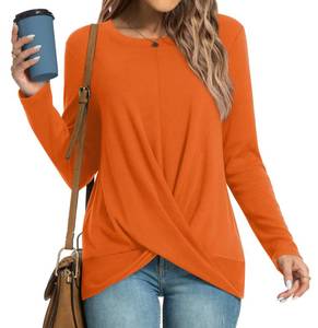 lot 21686 image: HOTGIFT Women Halloween Orange Tunics Top Long Sleeve Casual T-Shirts Legging Crewneck Blouse X-Large