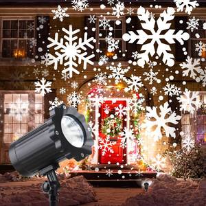 lot 21706 image: Christmas Snowflake Projector Lights Outdoor, Enrosa Highlight Led Snowfall Projection, Waterproof Landscape Christmas Decorations Lighting for Xmas Holiday Party Wedding Garden Patio