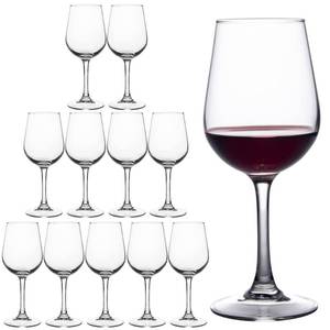 lot 21713 image: FAWLES Fully Tempered Wine Glasses, Shock Resistant Wine Glass Set for Red or White Wine, Dishwasher Safe Stem Glasses for Restaurants, Bars, Home (Set of 12, 12 oz)