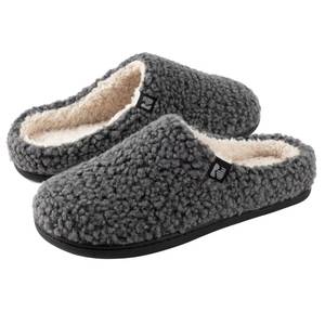 lot 21720 image: RockDove Womens Sherpa Fleece Clog Slipper, Size 9-10 US Women, Dark Grey