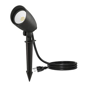 lot 21736 image: EDISHINE Spotlight Outdoor, 3000K 2-Level Dimmable (507lm 8.75W263lm 4W) Waterproof Plug in LED Spotlight Outdoor for Holiday Decorations, Trees, 5 FT Extension Cord, UL Listed