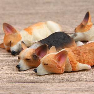 lot 21739 image: ornerx Mini Resin Randomly Ornaments Corgi Dog Figurines