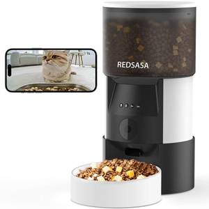 lot 20546 image: REDSASA Automatic Cat Feeder with Camera, WiFi-Enabled Cat Feeder with APP 2 Way Audio, 3L Automatic Cat Food Dispenser with Night Vision&1080P HD Video, Up to 20 Portions 1-8 Meals Per Day