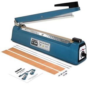 lot 20548 image: ROMECH Impulse Bag Sealer, Solid Metal Housing Heavy Duty Manual Heat Sealer Machine with Spare Parts for Sealing Plastic Bags & Shrink Wrap Bags (12, 400W)
