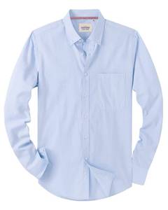 lot 20550 image: Alimens & Gentle Mens Oxford Shirt Button Down Collar Solid Long Sleeve Regular Fit Shirts with Pocket Large
