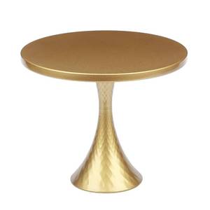 lot 20575 image: VILAVITA 10 Inch Modern Cake Stand Round Cupcake Stands Metal Dessert Display Cake Stands, Gold