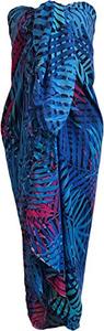 lot 20576 image: Sarong Wrap From Bali Your Choice of Design Beach Cover Up (Ferns BlueFuchsia)