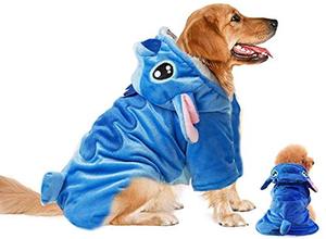 lot 20587 image: Dog Costume, Gimilife Dog Hoodie, Dog Halloween Costume Pet Xmas Pajamas Outfit, Pet Coat Cartoon Costumes for Small Medium Large Dogs and Cats for Halloween Christmas and Winter - 3XL