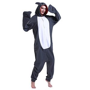 lot 20590 image: Focupaja Shark Pajamas Adult Animal Cosplay Costume Shark One Piece Pajamas Cartoon Homewear Sleepwear Shark Onesie Pajamas for Women Men(Grey-M)