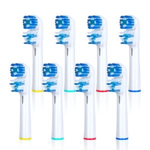 lot 20614 image: Replacement Brush Heads Compatible with Oral B- Double Clean Design, Double Clean Brush Heads, Compatible with Braun Oral-B Dual Clean Electric Toothbrush (8-Pack)