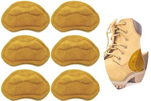 lot 20619 image: SPACE LION Leather Heel Grips, 3 Pairs, Khaki, Unisex