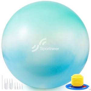 lot 20630 image: Sportneer Extra Thick Exercise Ball - 25.6Yoga Ball with Quick Pump - Anti-Burst and Slip Resistant Fitness Ball Chair for Pregnancy and Physical Therapy