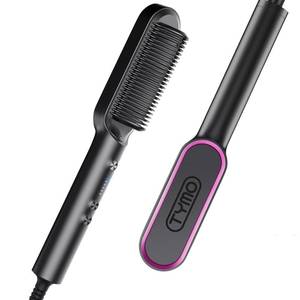 lot 20642 image: Hair Straightener Brush, TYMO Ring Hair Straightener Comb Straightening Brush for Women with 5 Temps 20s Fast Heating & Dual Voltage