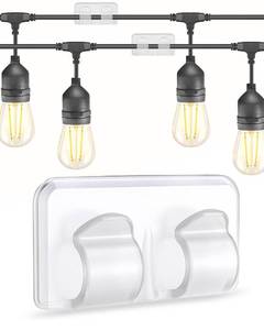 lot 20656 image: ARCTIC EAGLE Hooks for Outdoor Lights String Light Clips Heavy Duty Adhesive Hooks for Hanging Lights 36 Pcs