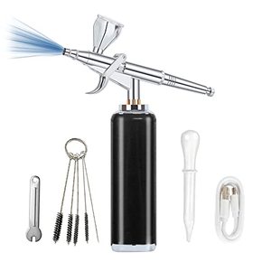 lot 20657 image: I-BEAUTEE High air Flow Airbrush Kit, Wireless Portable Airbrush Compressor, Rechargeable Cordless Airbrush, Mini Air Brush, Handheld Airbrush Gun for Barber, Model Painting, Nail Art, Makeup, Tattoo