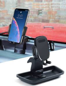 lot 20670 image: Savadicar Dash Phone Mount, Easy Clamp Smart Cell Phone Holder Compatible with 2011 2012 2013 2014 2015 2016 2017 2018 Jeep Wrangler JK JKU, Interior Accessories, Black