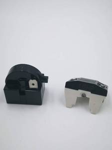 lot 20685 image: 1pcs QP-02-4.7 PTC Refrigerator Start Relay 1 Pin Coolers Compressor Starter 4.7 ohm with 1pcs Refrigerator Overload Protector 12HP