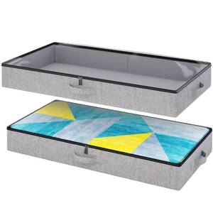 lot 20701 image: TidyCorner 2-Pack Under Bed Storage Containers, 4.5 Inches Tall Low Profile Underbed Clothes Storage Organizer Bin with Sturdy SidewallsBottom, Underbed Storage Bins 2 Storage Thin Bins