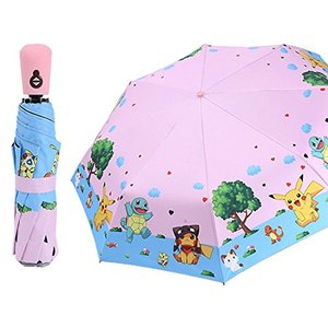 lot 20716 image: Rosavida Kids Folding Umbrella- Automatic Open- Cartoon- UV Protection- Travel Umbrella Compact Windproof for Girls Boys Women 3
