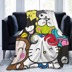 lot 20722 image: Eisrungf Pink Kitty Blanket Throw Cat Cute Blanket-Fluffy, Warm, Comfy, Plush 40x50