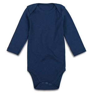 lot 20723 image: ROMPERINBOX Unisex Solid Baby Bodysuit 0-24 Months (Navy, 0-3 months)