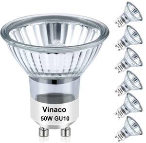 lot 20733 image: Vinaco GU10 Bulb, 6 Pack Halogen 120V 50W, Dimmable, MR16 GU10 Light Bulb with Long Lasting Lifespan, gu10c for Track&Recessed Lighting, Gu10 Base Bulb, 50W MR16FLGU10, Warm White