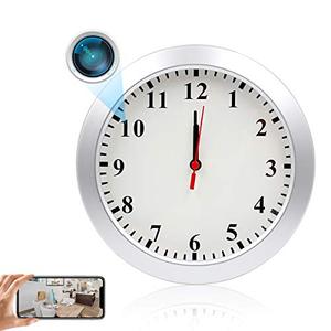 lot 20740 image: JLRKENG Hidden Spy Camera Wall Clock 1080P HD WiFi Clock Cameras Wireless Home Security Nanny Cam with Motion Detection Alarm Mini Video Recorder for Home and Office Surveillance