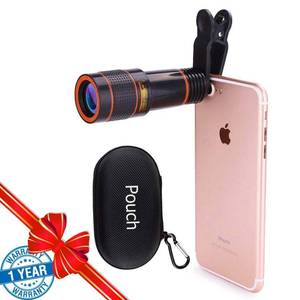 lot 20758 image: Cell Phone Camera Lens, SEVENKA 12X Telephoto Universal Clip On hd Lens Compatible with iPhone 1211 Pro Max X XS Max XR8766s, Samsung, Android and Smartphone with Travel Case