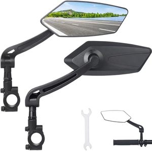 lot 20771 image: Zacro 2 Pack Bike Mirror, Bike Mirror Handlebar Mount, 360° Adjustable Safety Bicycle Rear View Mirror, Scratch Resistant Glass Lens, Fit for Mountain Bikes, City Road Bikes, E-bikes, Scooter