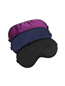 lot 20816 image: Hochoek Silk-Sleep-Mask Eye-Mask Eye-Cover Eyeshade - 100% Silk Soft Adjustable Strip Eye Cover(BlackDark BluePurple)