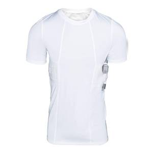 lot 20830 image: Graystone CCW Holster T-Shirt for Men- Crew Neck Compression Conceal Carry Tactical Clothing (XX, White)
