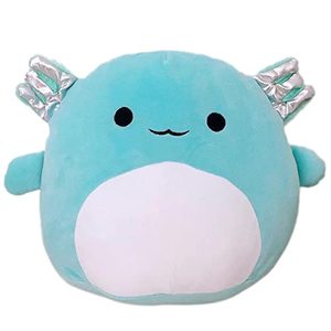lot 20841 image: petnypet Axolotl Plush Pillow, 8 inch Axolotl Stuffed Animal Plushie Toy Gifts for Kids, Valentines Day, Blue