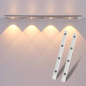 lot 20843 image: GARTO LED Under Cabinet Lights 2 Packs,21.26 inch Motion Sensor USB Rechargeable Closet Light,Dimmable Hill Effect Under Counter Lights for Kitchen Wardrobe Trunk(Silver, 21.26inch-2 Pack)