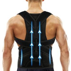 lot 20852 image: Back Brace Posture Corrector for Women and Men - Relief for Waist, Back and Shoulder Pain - Adjustable and Breathable Posture Back Brace - Improve Back Posture and Provide Lumbar Support S(24-29)