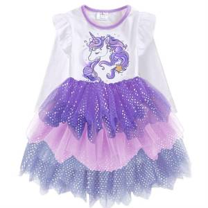 lot 20857 image: VIKITA Toddler Girls Dresses Winter Girl Clothes Long Sleeve White Purple Tutu Dress for Little Kids 3-8 Years LH4870, 5T