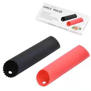 lot 20866 image: Upgraded Version Maxracy 2 Set Peeler Silicone Easy Roll Tube Useful Garlic Odorfree Kitchen Tool (Red,Black)
