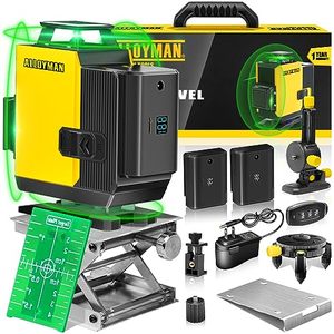 lot 20869 image: ALLOYMAN 16 Lines Laser Level, 4  360° Self Leveling Laser Level, 165ft Line Laser Manual Mode, with 2 Rechargeable Batteries, Remote Control, for Indoor & Outdoor Professional Renovation Work