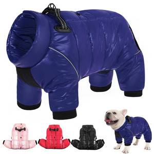 lot 20887 image: AOFITEE Dog Coat, Waterproof Dog Jacket for Winter, Warm Fullbody Dog Snowsuit, Zip Up Fleece Dog Vest, Cold Weather Dog Coats with Reflective Stripes, Outdoor Windproof Dog Apparel for Small Dogs, S