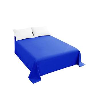 lot 21068 image: Sfoothome Royal Blue Flat Sheet, Ultra Soft and Comfortable Microfiber Top Sheet Queen Size