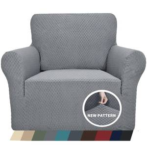 lot 21083 image: ZNSAYOTX 1 Piece Jacquard Chair Slipcovers for Living Room High Stretch Chair Covers with Arms Anti Slip Pets Friendly Couch Sofa Armchair Cover Furniture Protector (Chair, Light Grey)