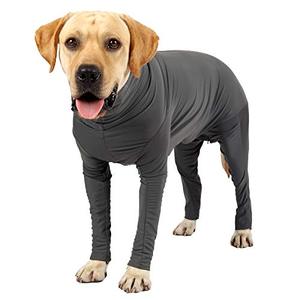 lot 21085 image: Etdane Dog Onesie After Surgery Pet Surgical Recovery Suit Anti Shedding Bodysuit for Female Male Dog Long Sleeve Claming Pajamas with Legs GreyXXL