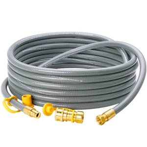 lot 21088 image: CALPOSE 25 Feet 38 inch ID Natural Gas Grill Hose with Quick Connect Fittings, Natural Gas Line for Grill, Pizza Oven, Heater and More Low Pressure Appliance
