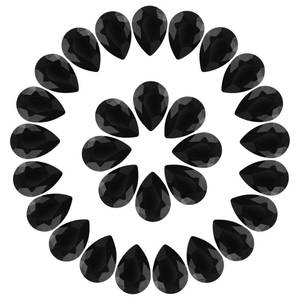 lot 21089 image: Teardrop Rhinestones 100Pcs Black Point Back Glass Rhinestones for Crafts Jewelry Making,13x18mm