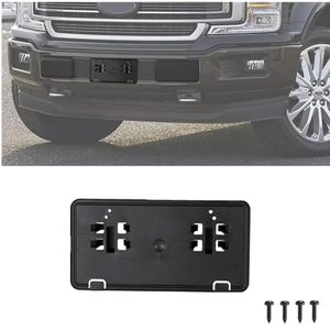 lot 21118 image: Front Bumper License Plate Bracket Holde Frame Compatible with 2018-2020 Ford F150, License Plate Mounting Bracket Holder Replace, JL3Z-17A385-BA
