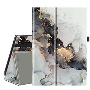 lot 21119 image: VORI Case for All-New Amazon Fire HD 10 Tablet (11th Generation 2021 Release) and Fire HD 10 Plus, Slim Folding Stand Folio Cover with Auto WakeSleep & Hand Strap for Fire 10.1 Inch, Cloudy Marble