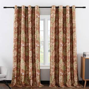 lot 21123 image: VOGOL Curtains 106 Inches Long Thermal Insulated Print Curtains for BedroomLiving Room, Floral Blossoming Room Darkening Long Window Draperies for Sliding Door, 2 Pieces