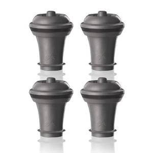 lot 21162 image: Vacu Vin Wine Saver Vacuum Stoppers - Set of 4 - Gray - for Wine Bottles - Keep Wine Fresh for Up to a Week with Airtight Seal - Compatible with Vacu Vin Wine Saver Pump
